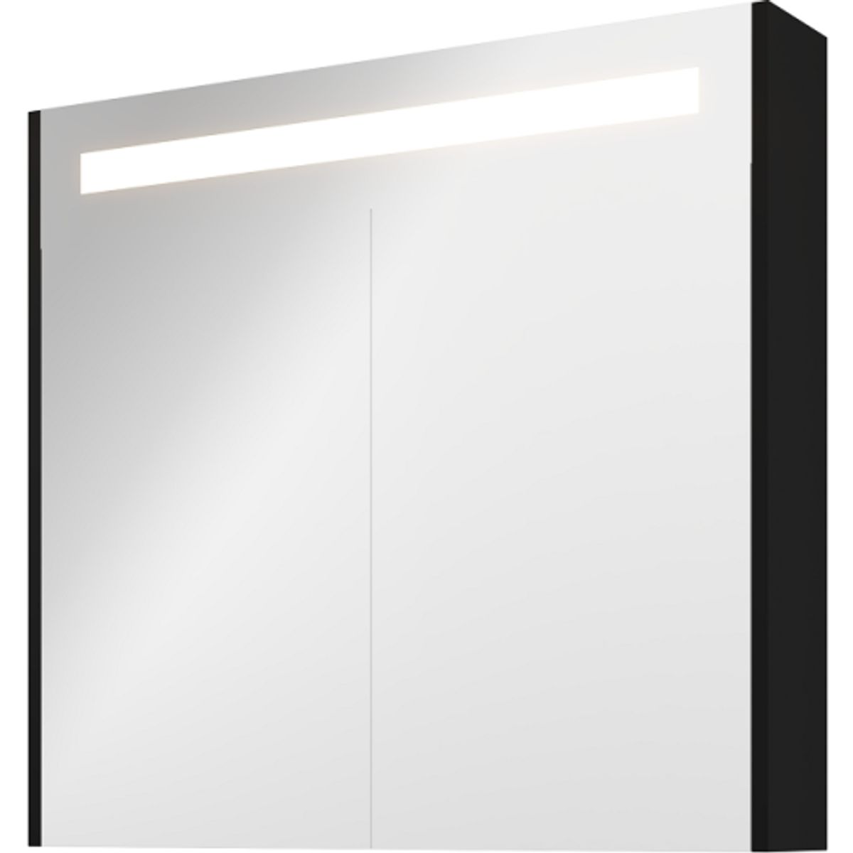 Sanibell Proline LED spejlskab, 80x74 cm, mat sort