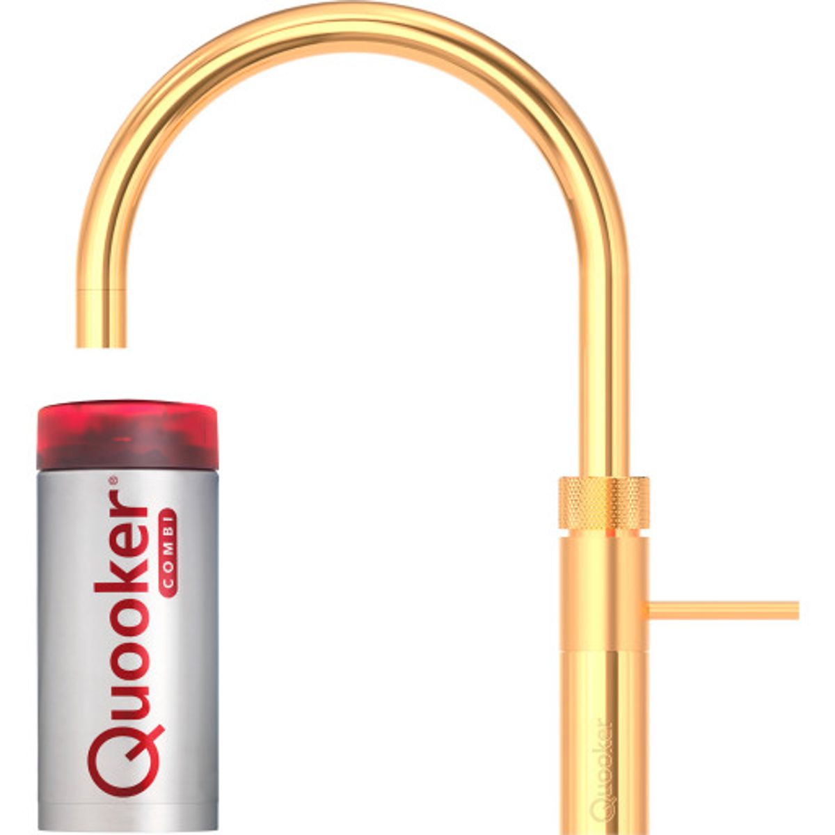 Quooker Fusion Round køkkenarmatur, Combi+ beholder, guld