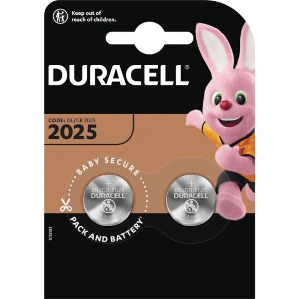 Duracell CR2025 batterier, 2 stk.