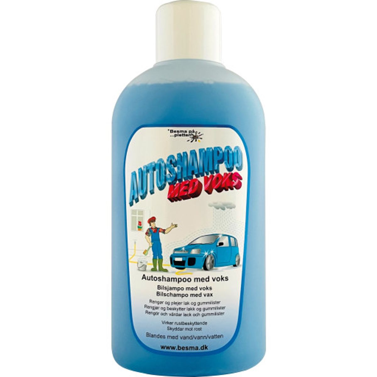 Besma autoshampoo med voks, 1 l