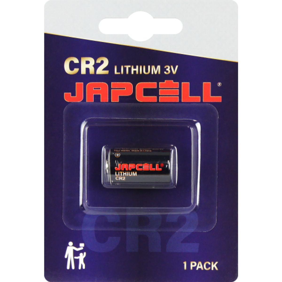 Japcell lithium CR2 batteri, 1 stk.