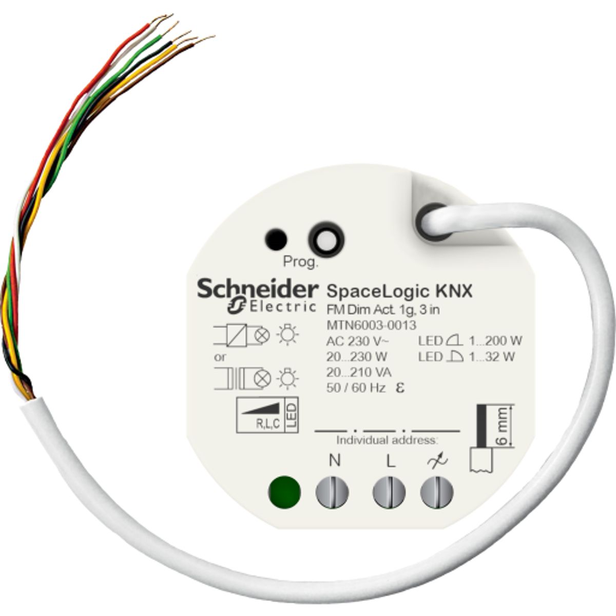 SpaceLogic KNX Universal lysdæmpermodul max. 230W, MTN6003-013