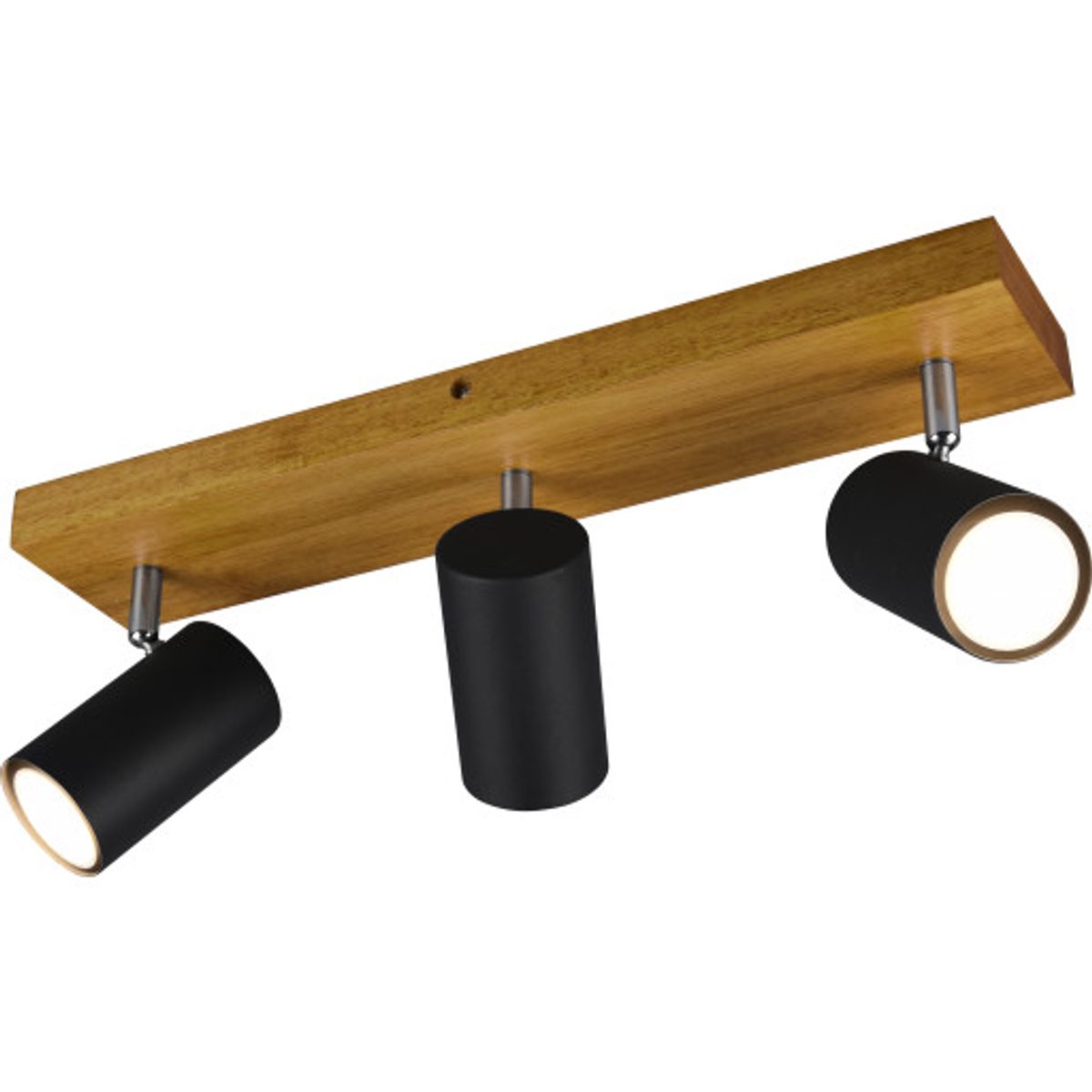 Trio Lighting Marley spotlampe, 3 spots, træ/sort