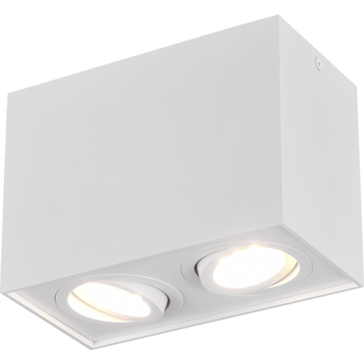 Trio Lighting Biscuit påbygningsspot, 2 spots, hvid