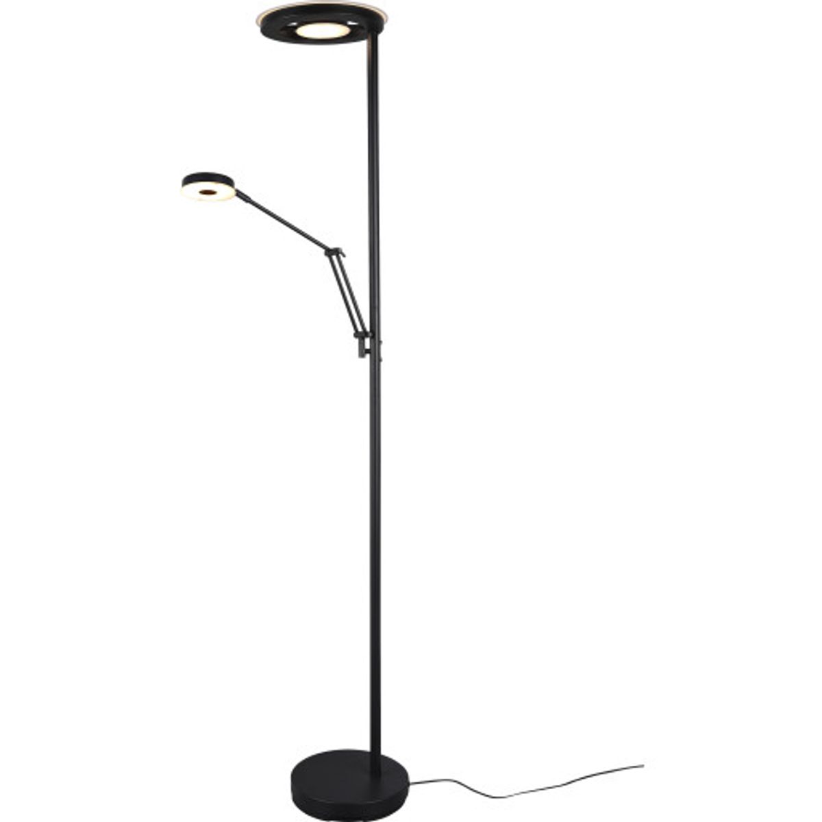 Trio Lighting Barrie gulvlampe, sort