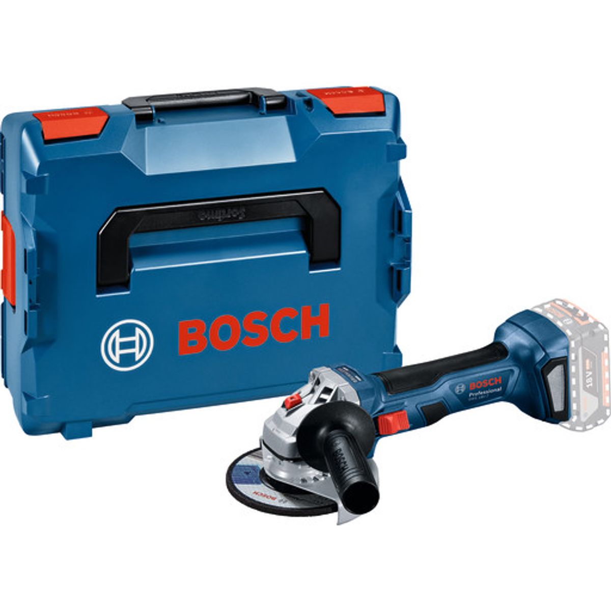 Bosch vinkelsliber GWS 18V-7 125MM, solo, L-Boxx