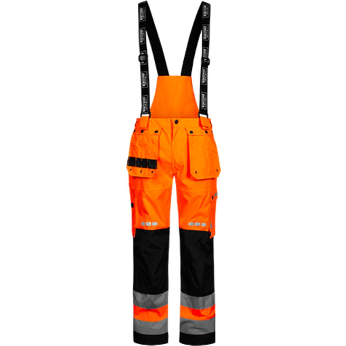 Lyngsøe åndbar, slidstærk regnbuks FOX9083 kl.2, orange/sort, XL