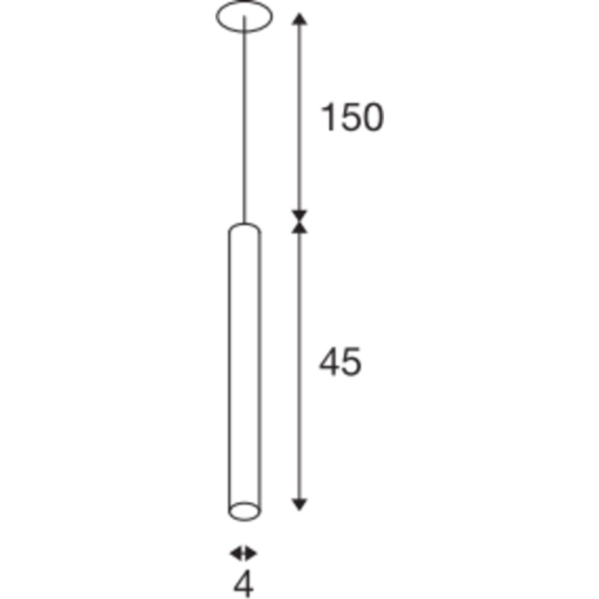 HELIA 40 pendel LED 3000K, med rosette til indbygning, sort