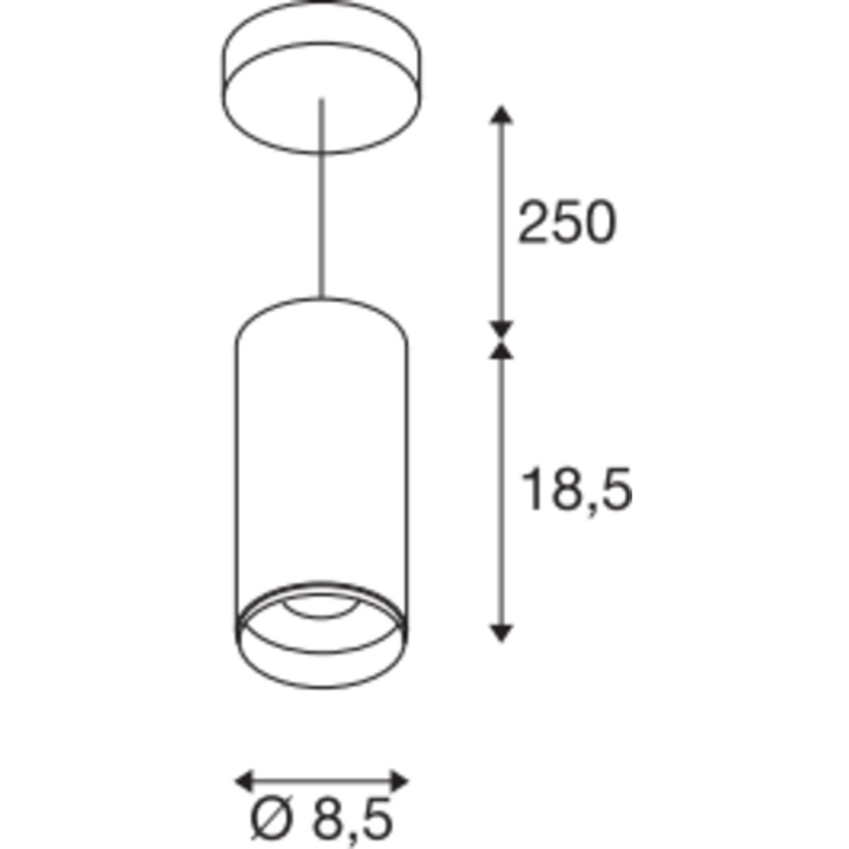 NUMINOS M, pendel, 4000K, 2120 lm, 36°, Dali, hvid/sort