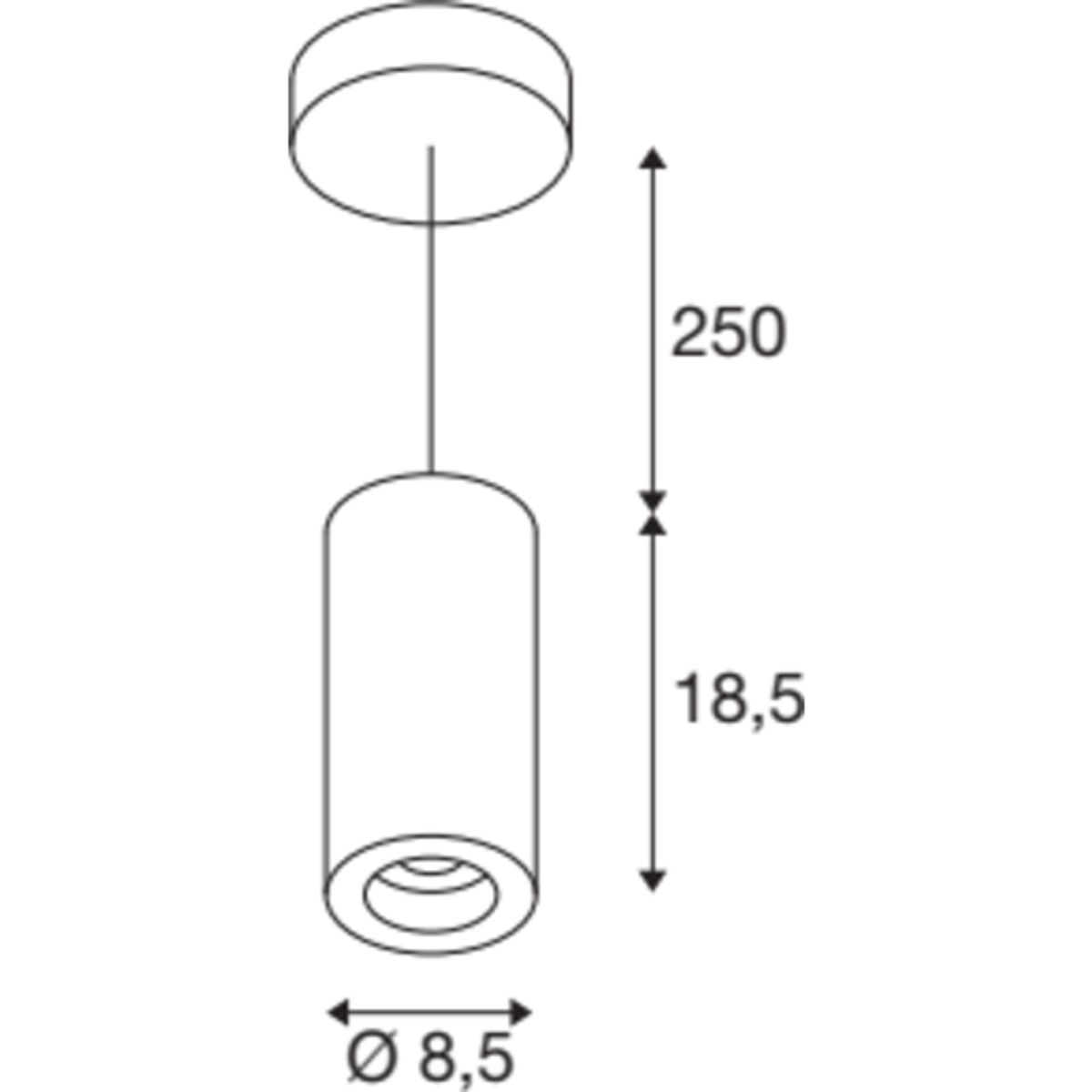 NUMINOS M, pendel, 4000K, 2060 lm, 60°, hvid/sort