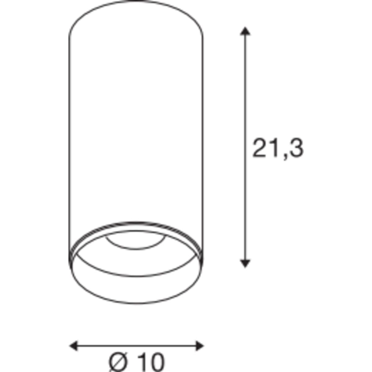 NUMINOS L, loftlampe, 2700k, 2400 lm, 36°, Dali, sort/sort