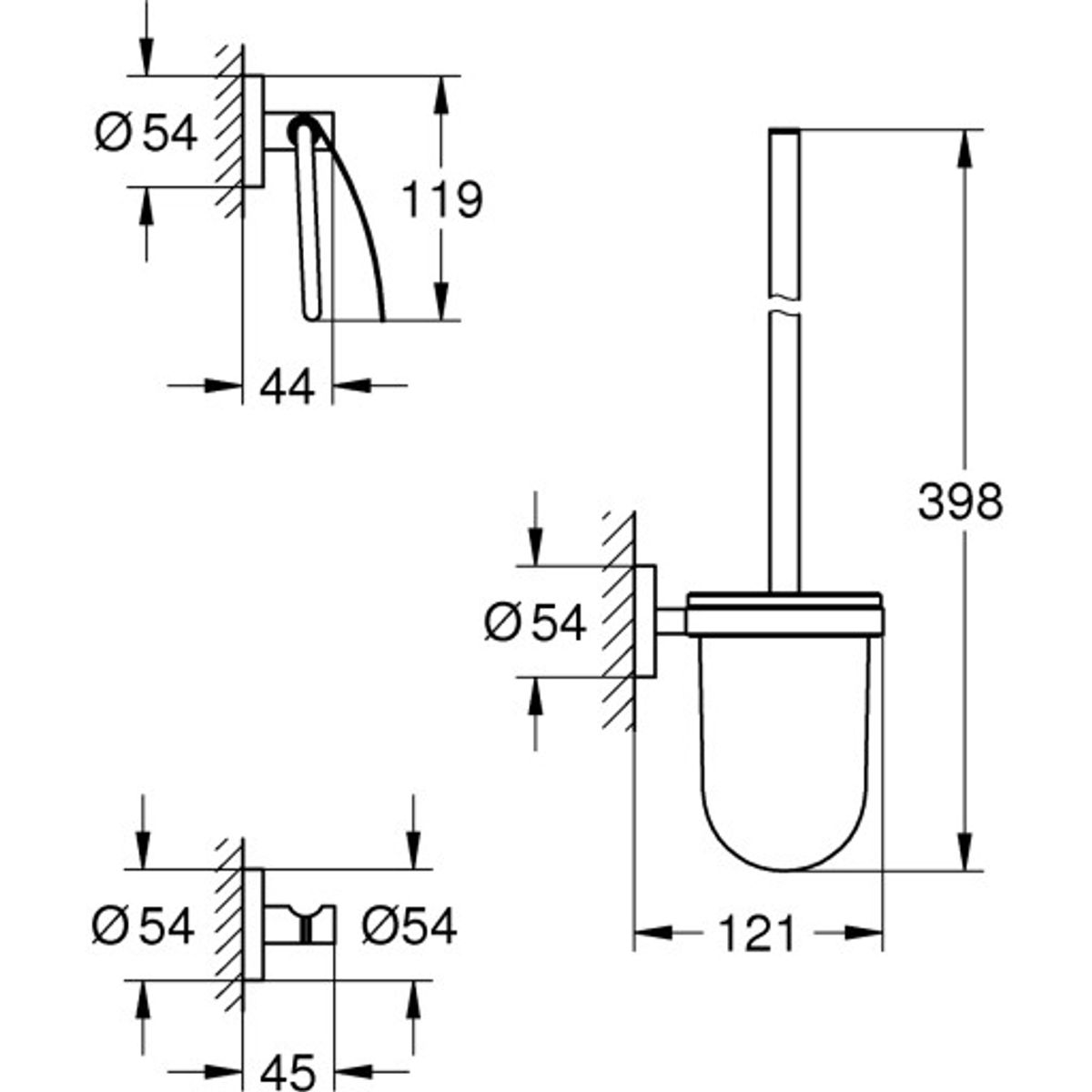 GROHE ESSENTIALS TILBEHØRSSÆT