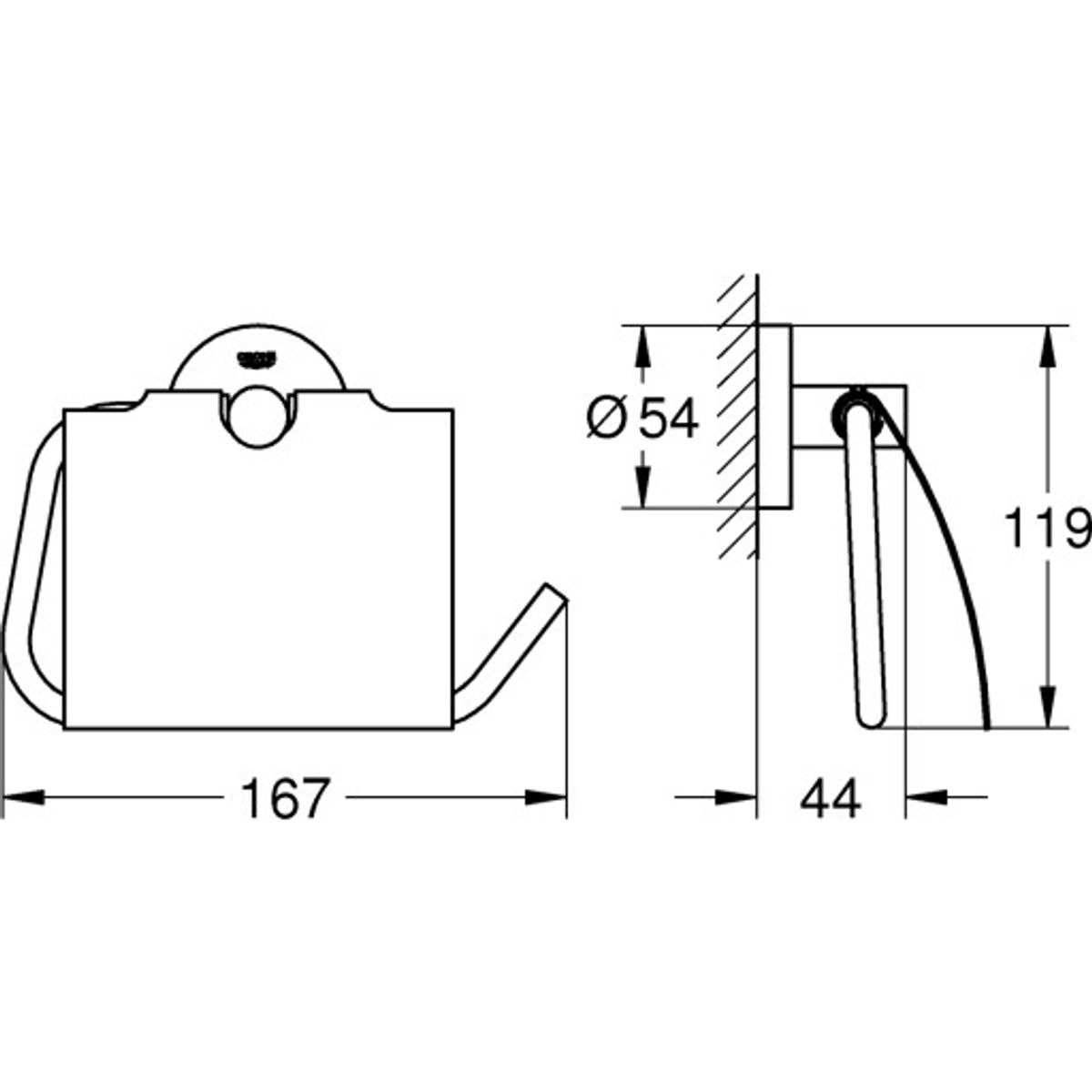 ESSENTIALS TOILETRULLEHOLDER