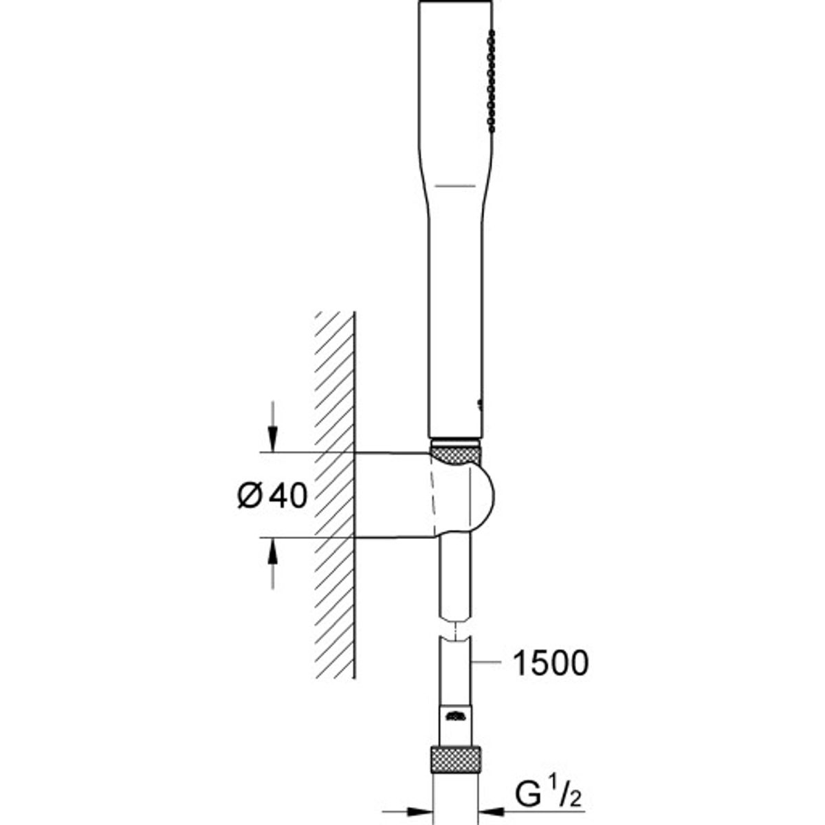 Grohe Quickfix Vitalio Get Stick håndbruser sæt