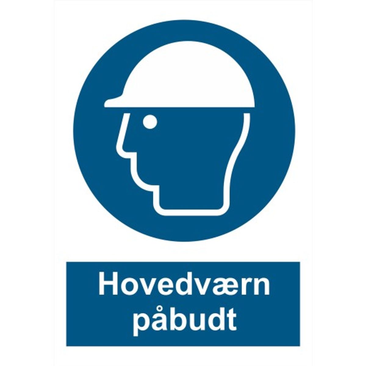 Hovedværn påbudt skilt