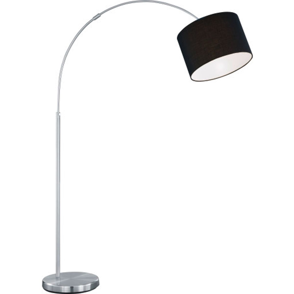 Trio Lighting Hotel gulvlampe med sving, sort