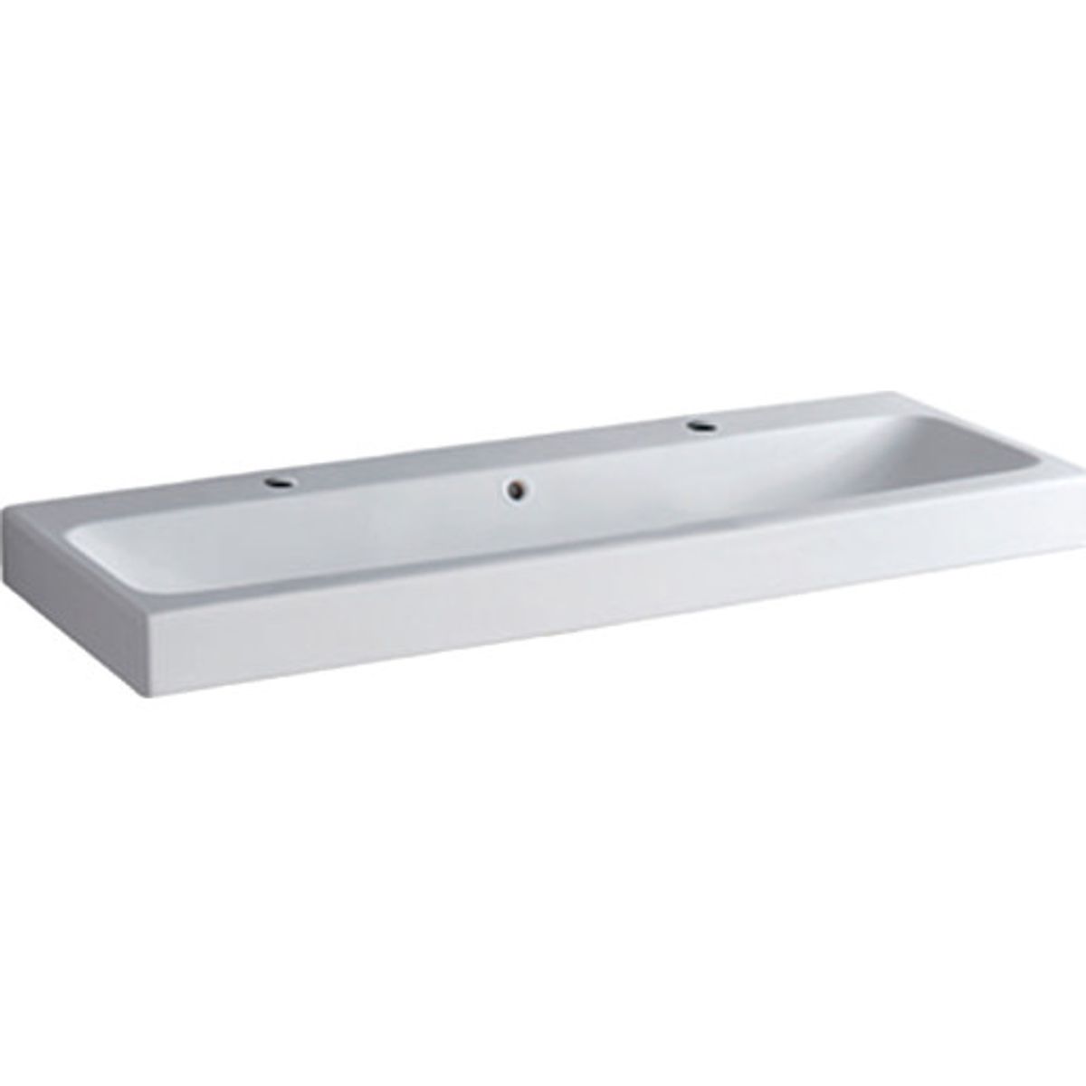 GEBERIT håndvask 1200x485x160mm 2hh m/overl porcelæn white