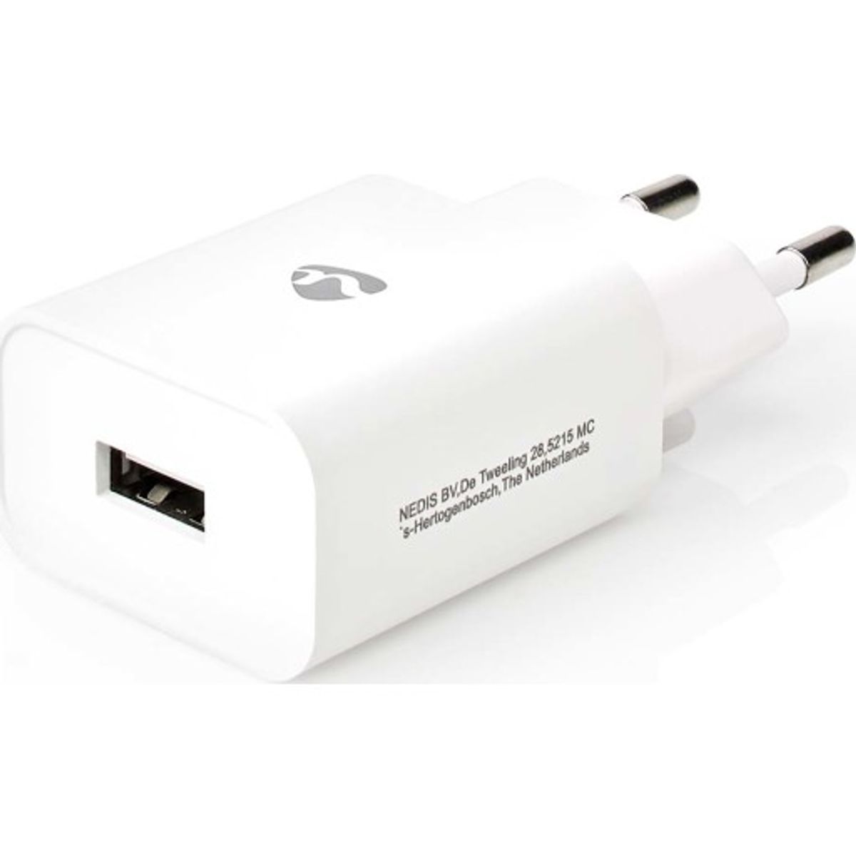 Nedis USB adapterstik, 1 stik, hvid