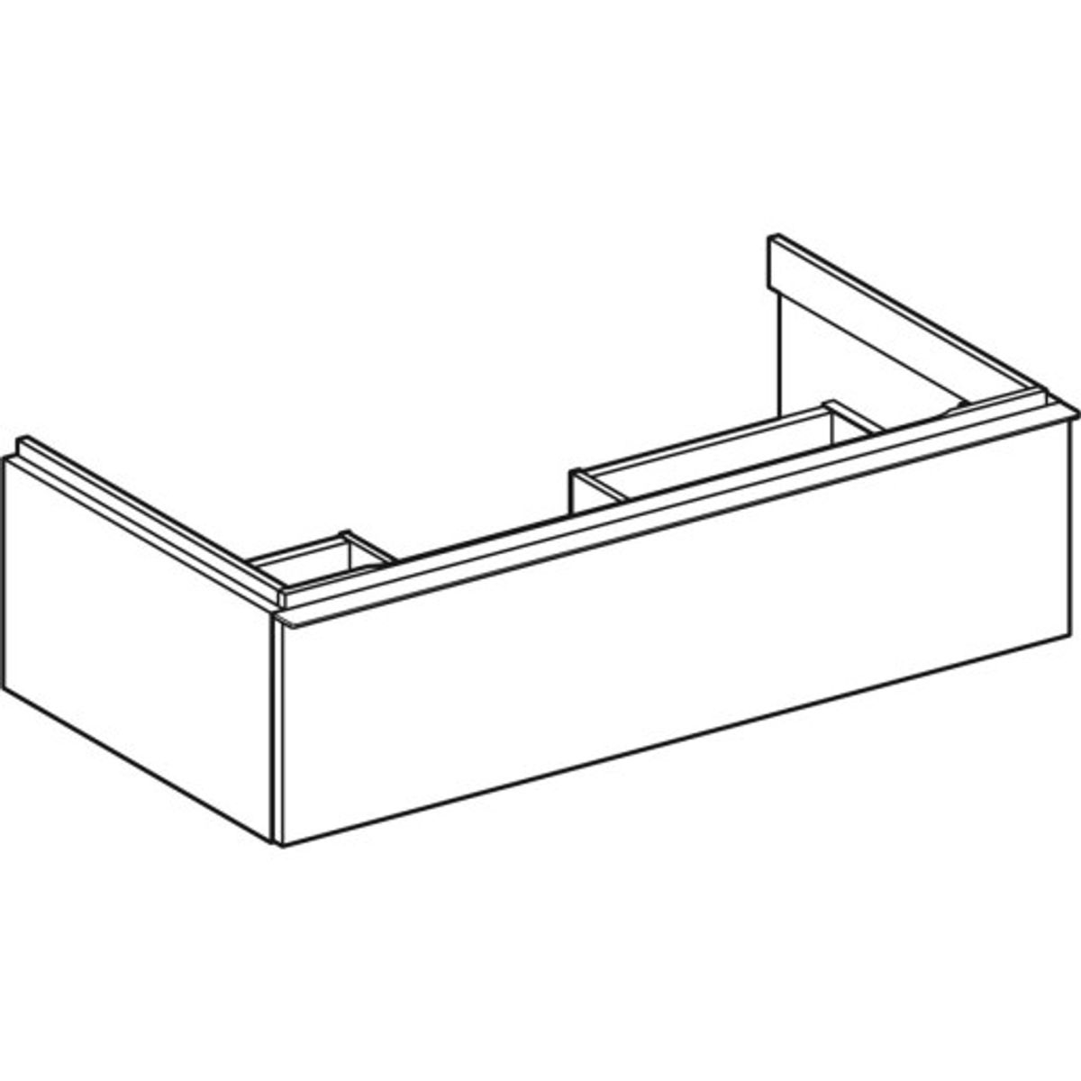 GEBERIT vaskeskab 888x476x247mm 1skuffe højkomprimeret trelags-