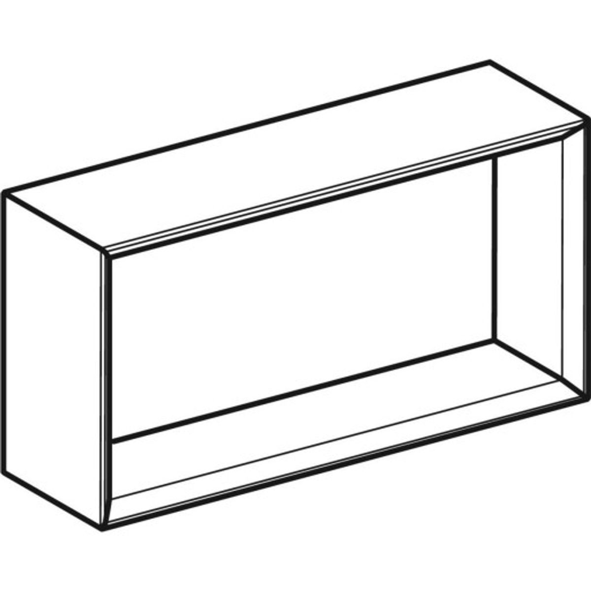 GEBERIT vægskab 450x132x233mm åben højkomprimeret trelags-spånp