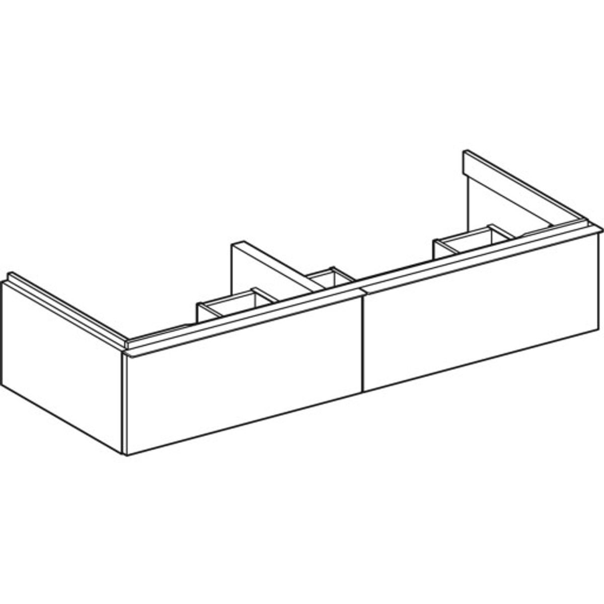 GEBERIT vaskeskab 1184x476x247mm 2udsk 2skuffer højkomprimeret t