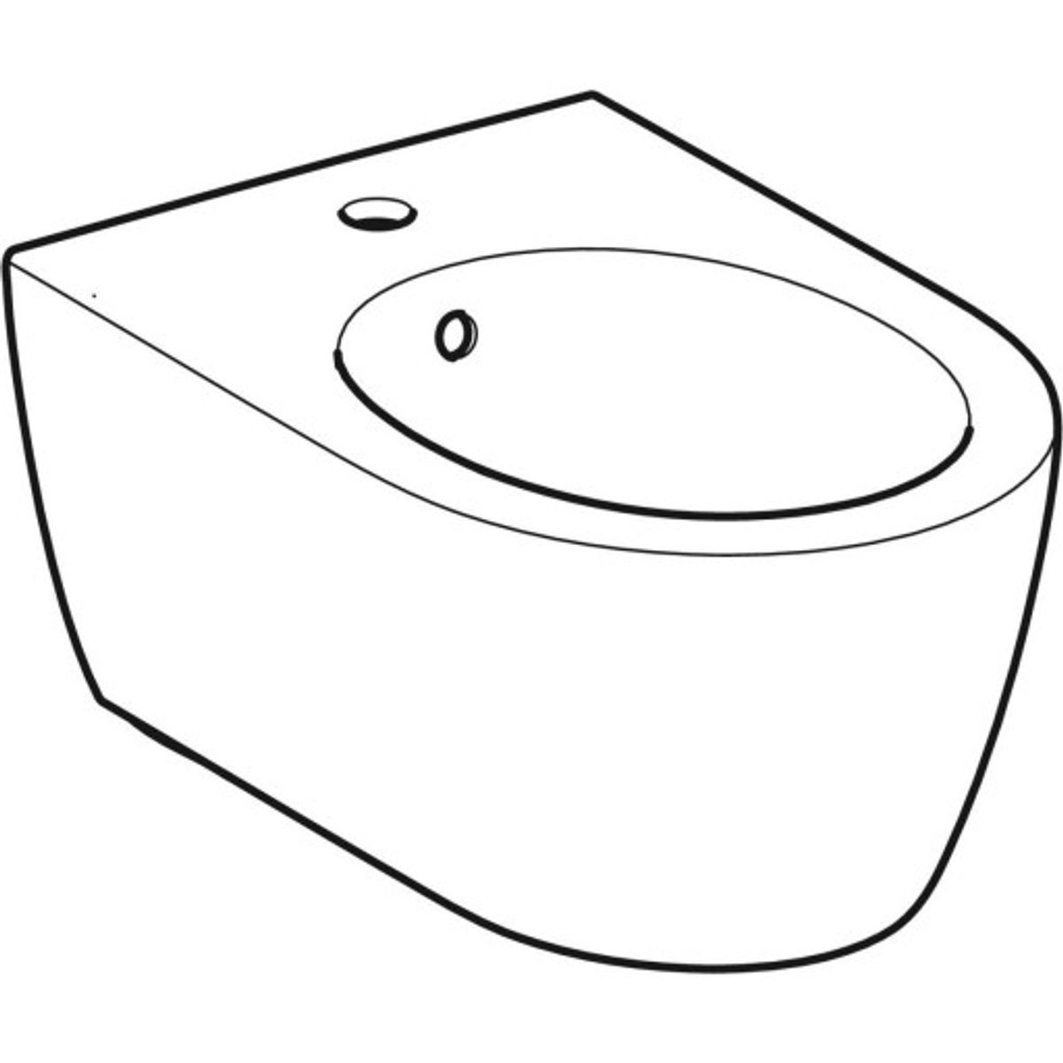 GEBERIT hængebidet 355x530x300mm hh midt u/armatur porcelæn whi