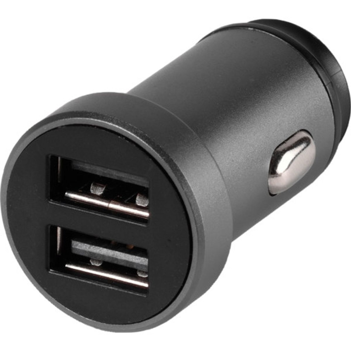 Vivanco biloplader med 2 stk. USB-A 12W, sort