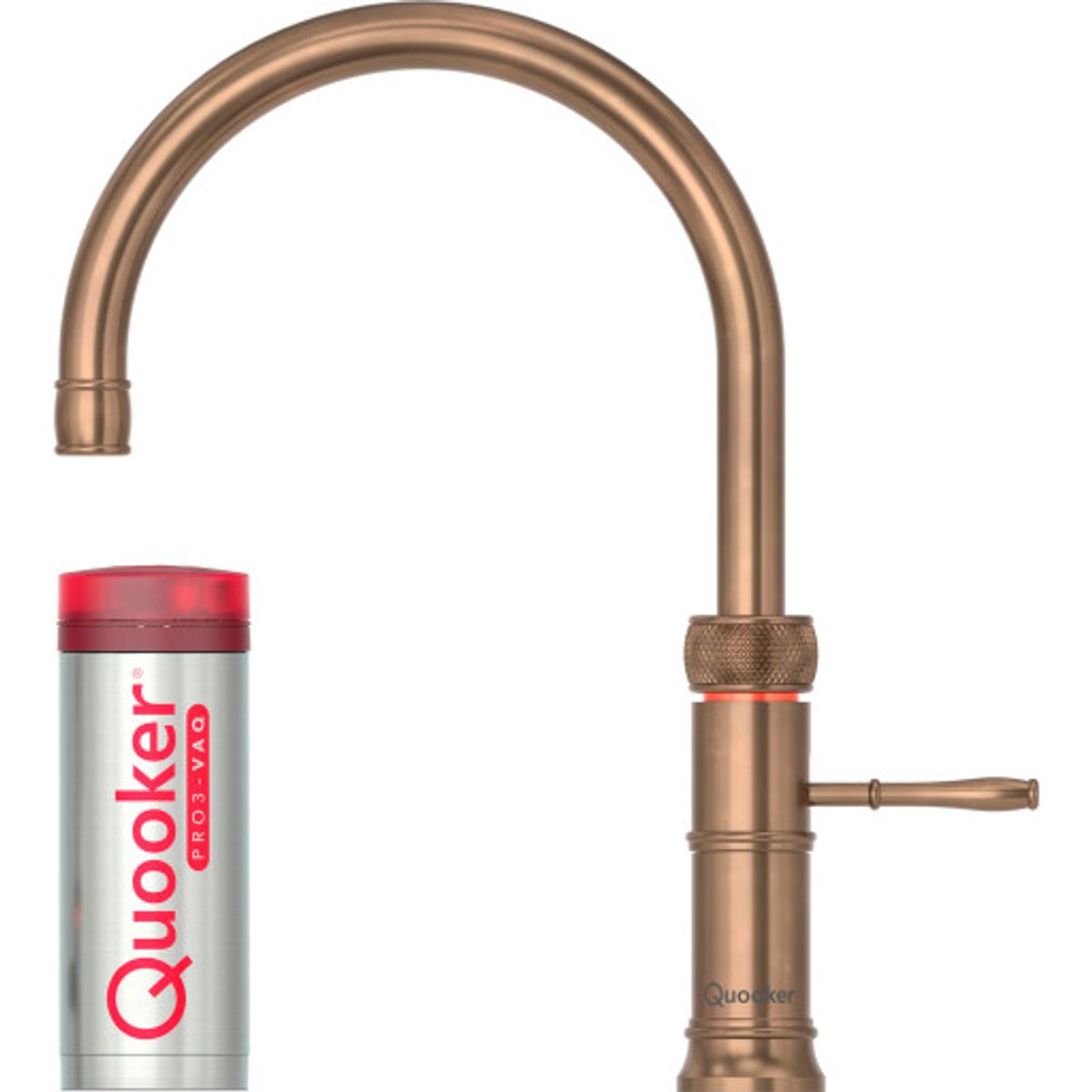 Quooker Classic Fusion Round sæt, 3 liter, bruneret messing