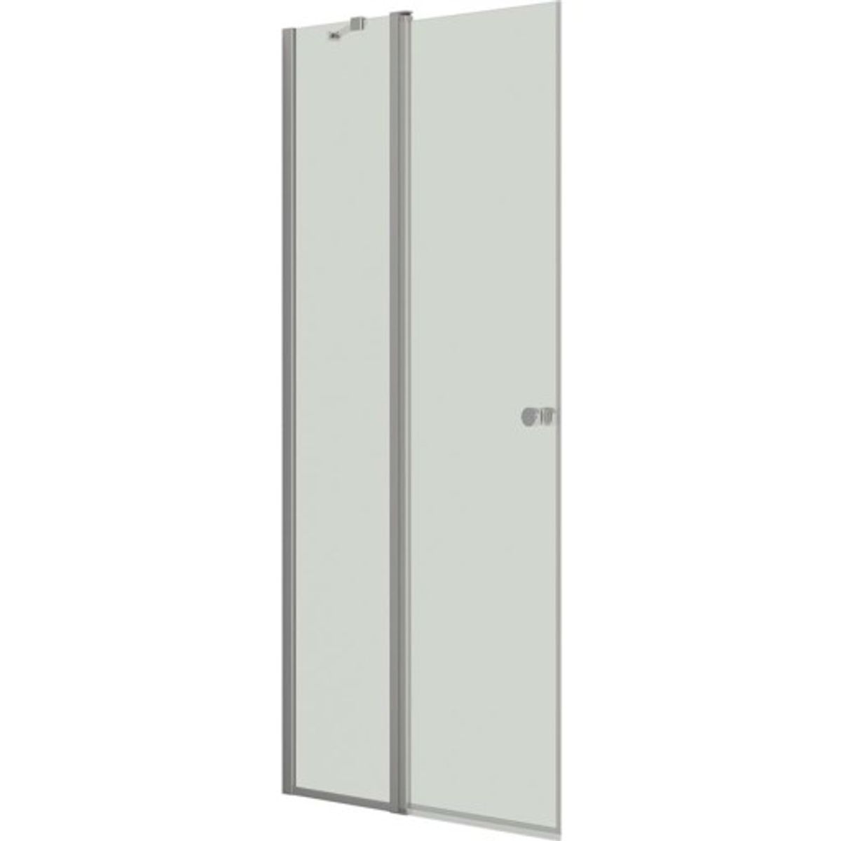 Dansani Match brusedør, model C, 97 cm, klart glas, satin profil