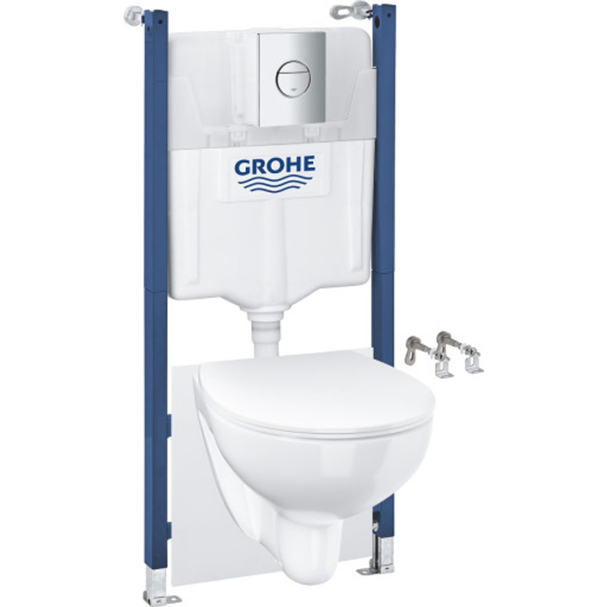 Grohe Solido Bau Sail toiletpakke, hvid/krom