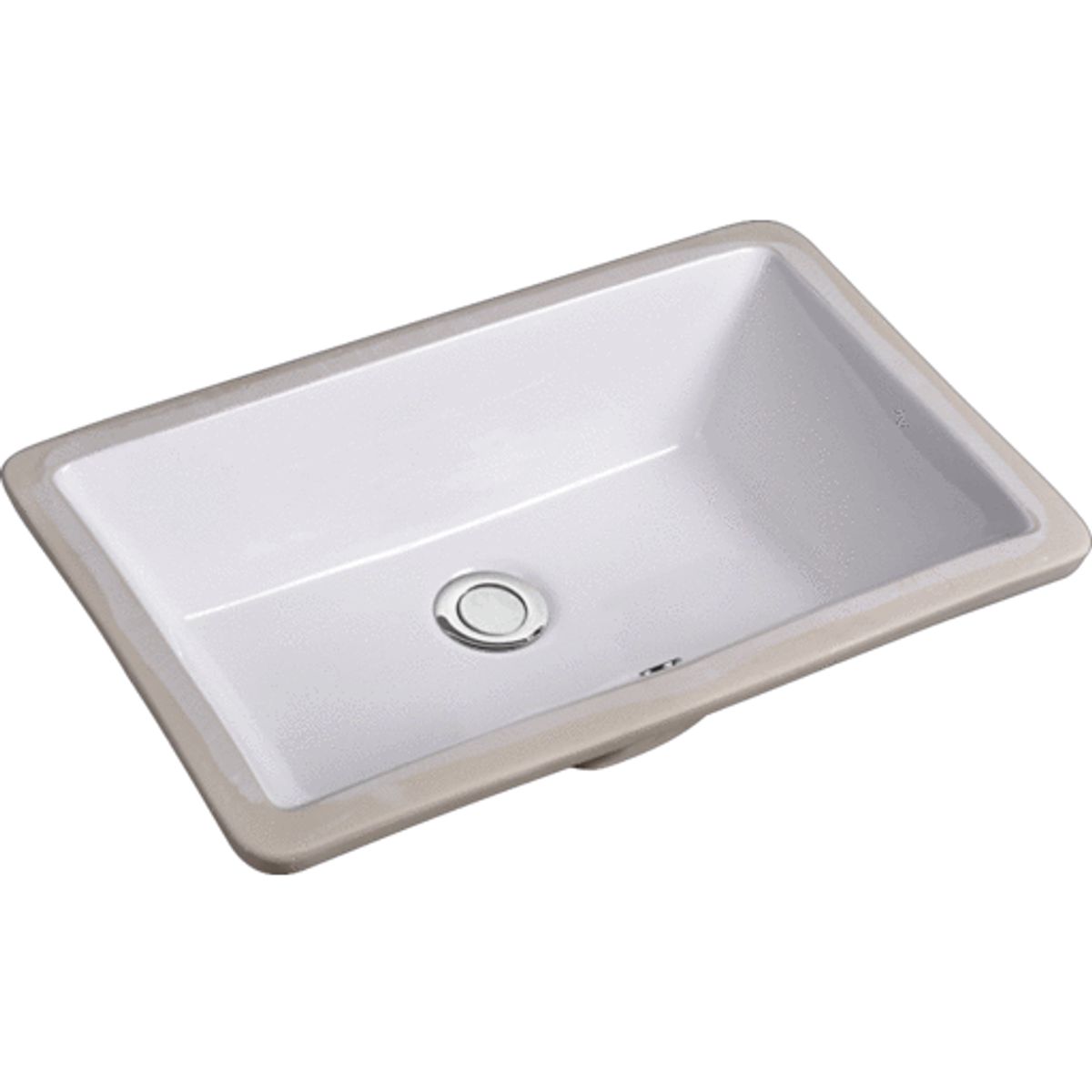 Lavabo Gino porcelænsbadvask 525x345x185 mm underlimning hvid