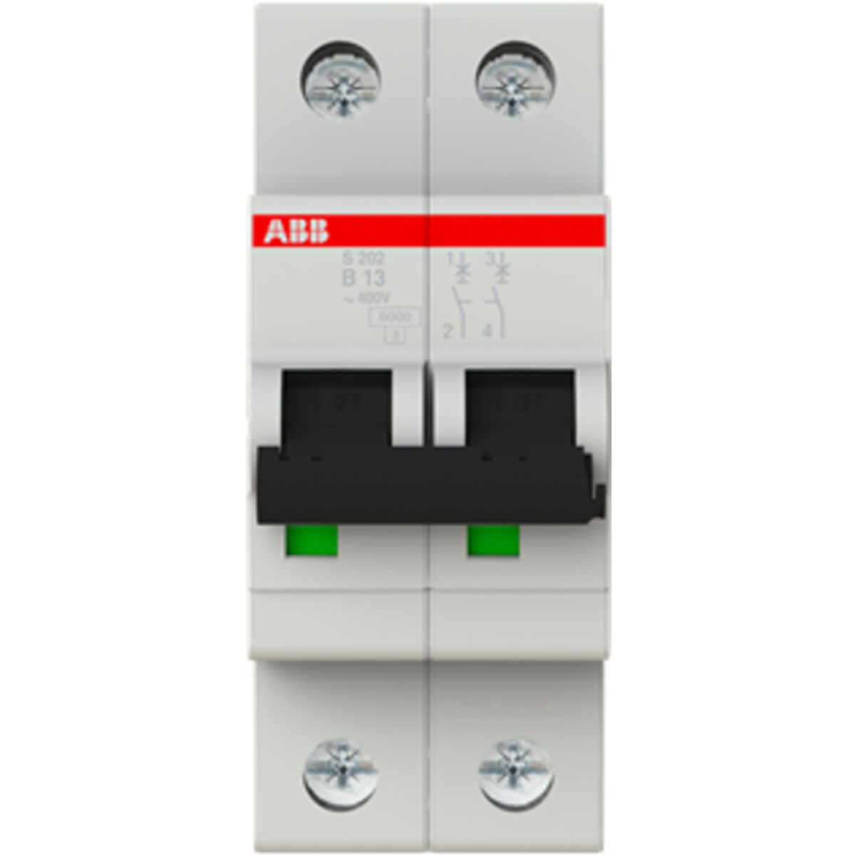 Automatsikring B 13A 2P, 6kA, S202-B13