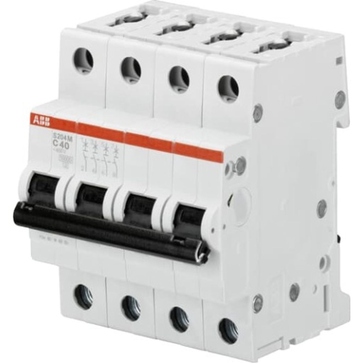 Automatsikring D 10A 4P, 10kA, S204M-C10