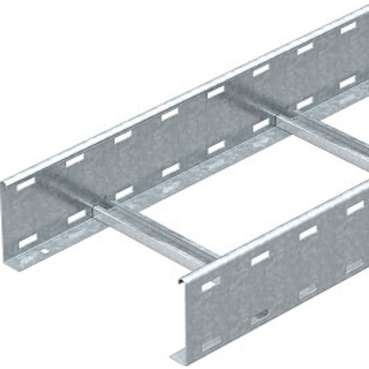 6 meter Kabelstige 110x300 Perforeret med VS-trin LG 113 VS 6 FS galvaniseret