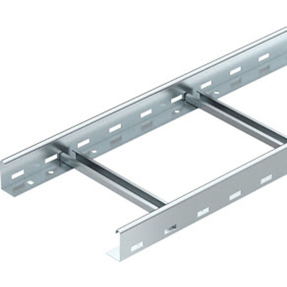 6 meter Kabelstige 60x400 Perforeret med VS-trin LG 640 VS 6 FS galvaniseret