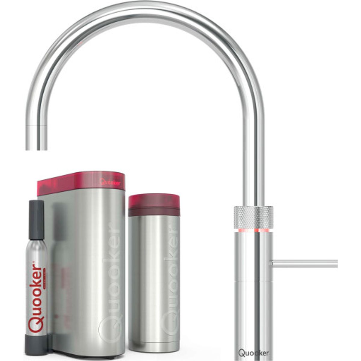 Quooker Fusion Round 5 i 1 køkkenarmatur, Pro3B & Cube, krom