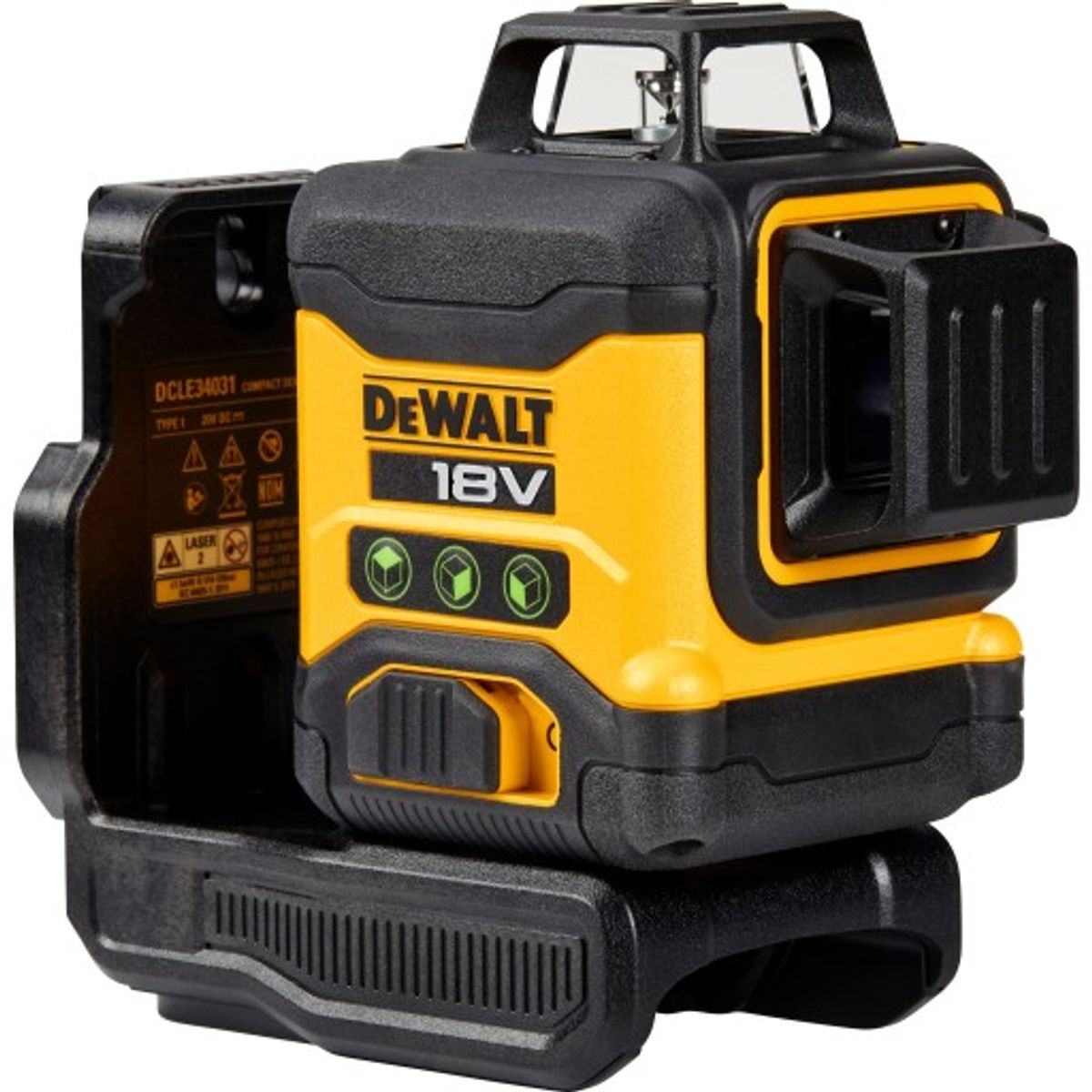 DEWALT 18V XR laser DCLE34031N-XJ med 3 grønne 360° lasercirkler