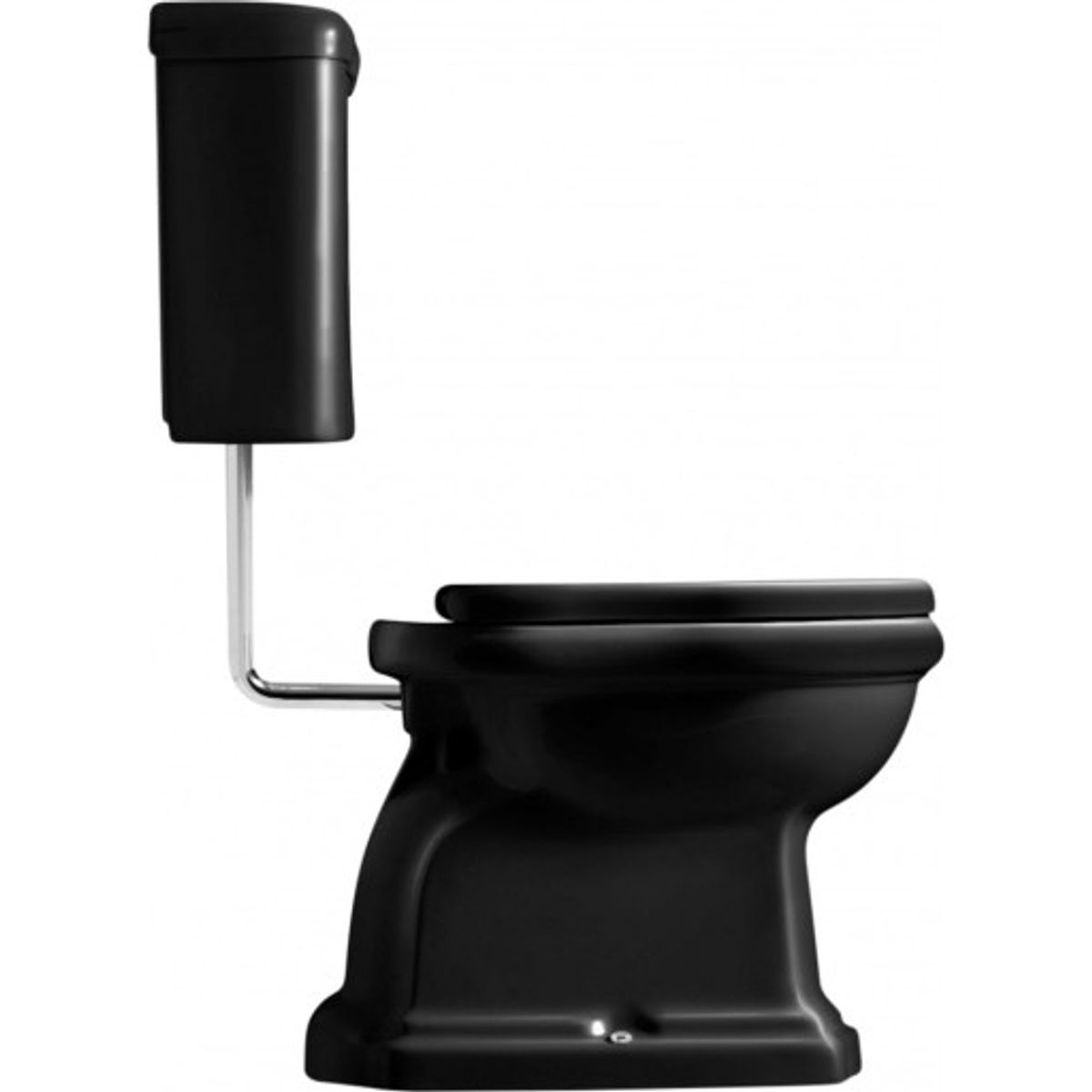 Lavabo Retro Low toilet, sort/krom