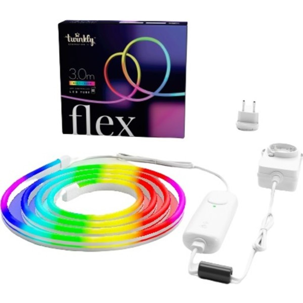 Twinkly Flex LED strip startsæt, farvet lys, 3 meter