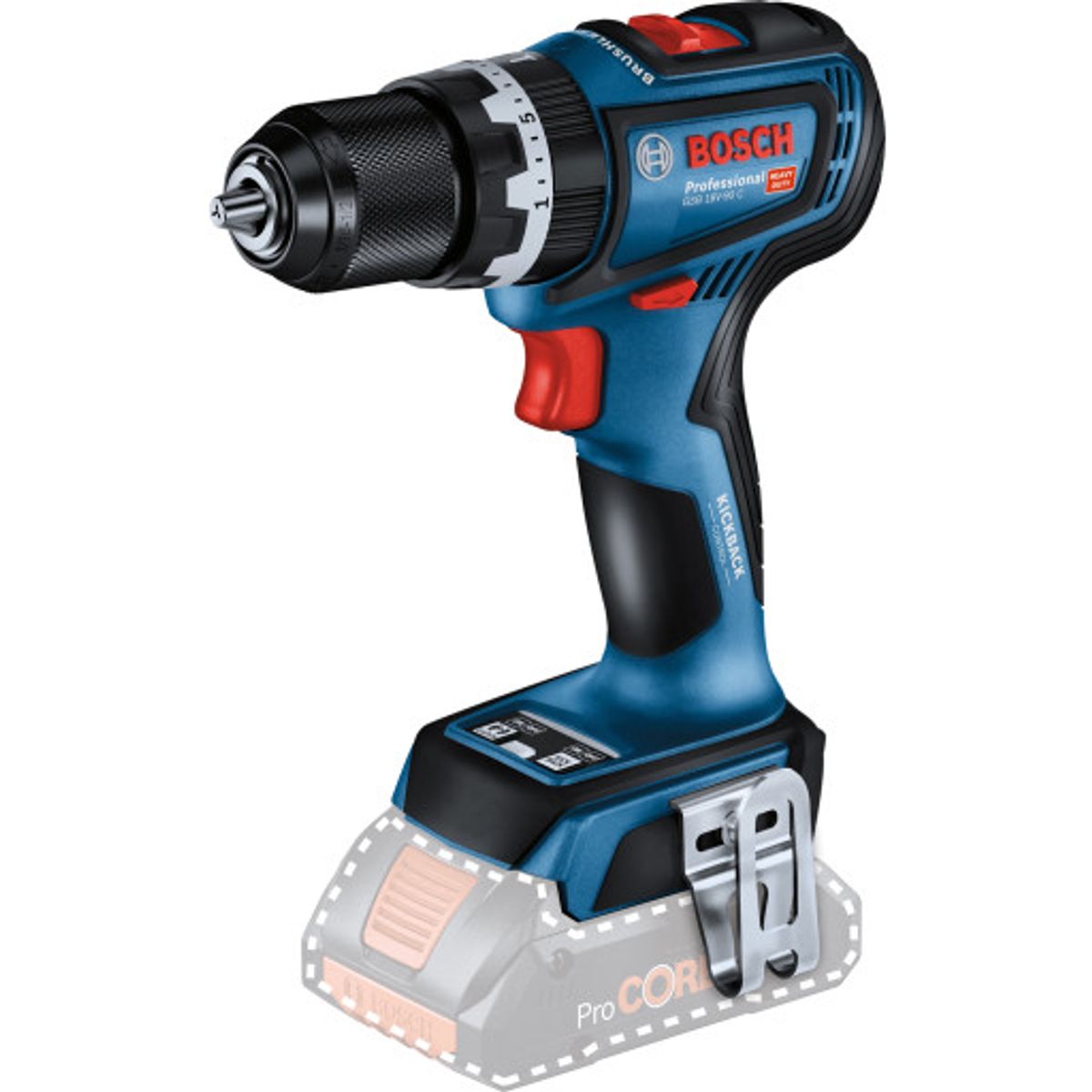 Bosch slagboremaskine GSB 18V-90 C, solo