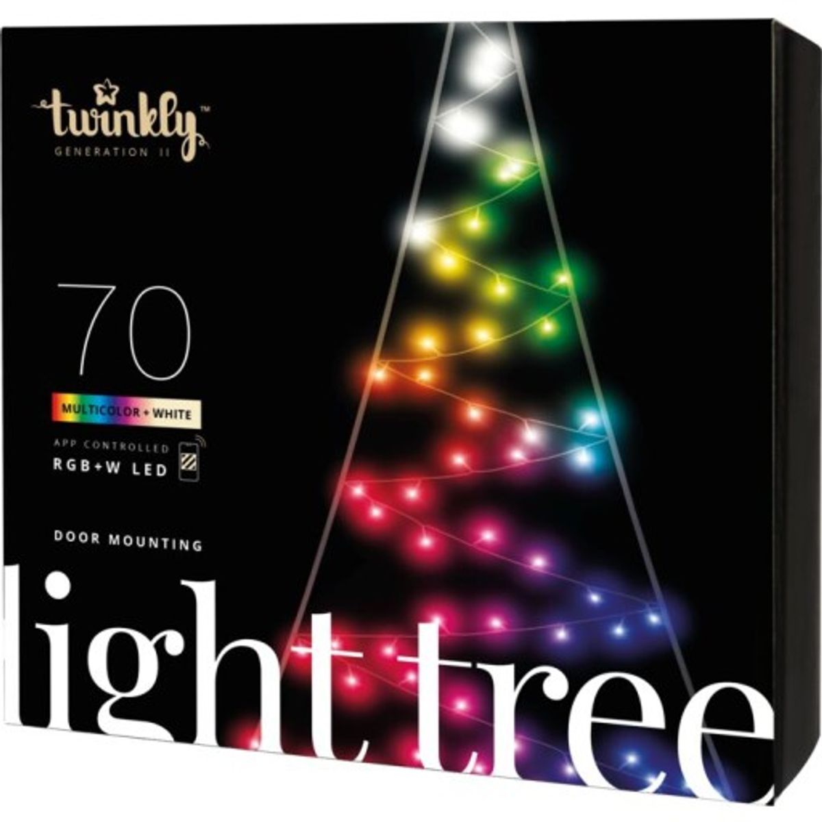 Twinkly Tree LED lystræ 2 meter i farvet og hvid