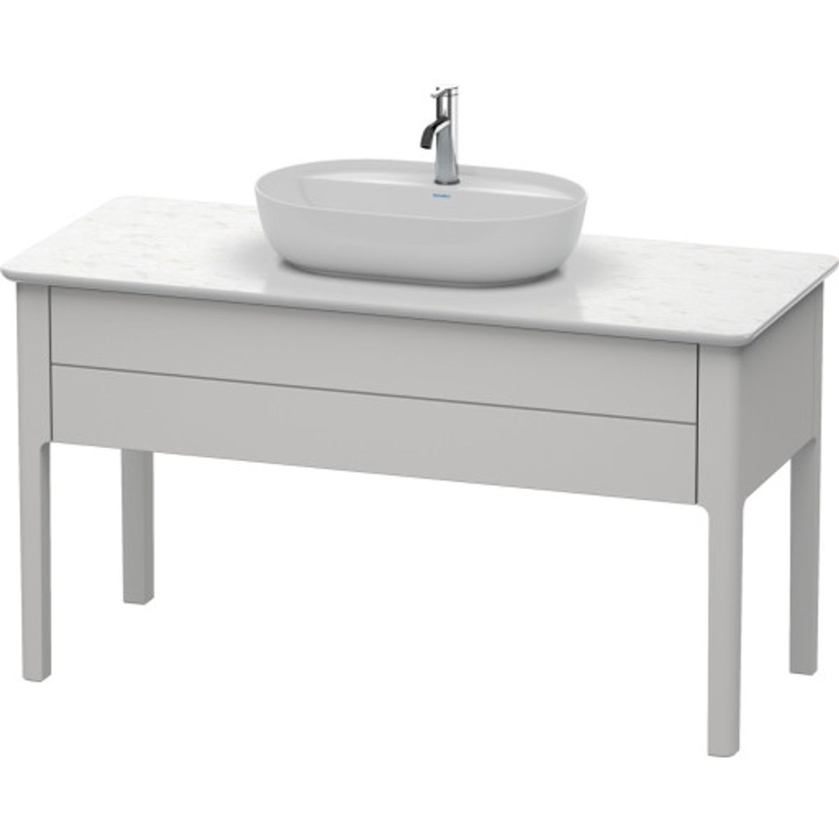 Duravit LUV vaskeskab til bordplade i hvid mat satin - 1388 mm