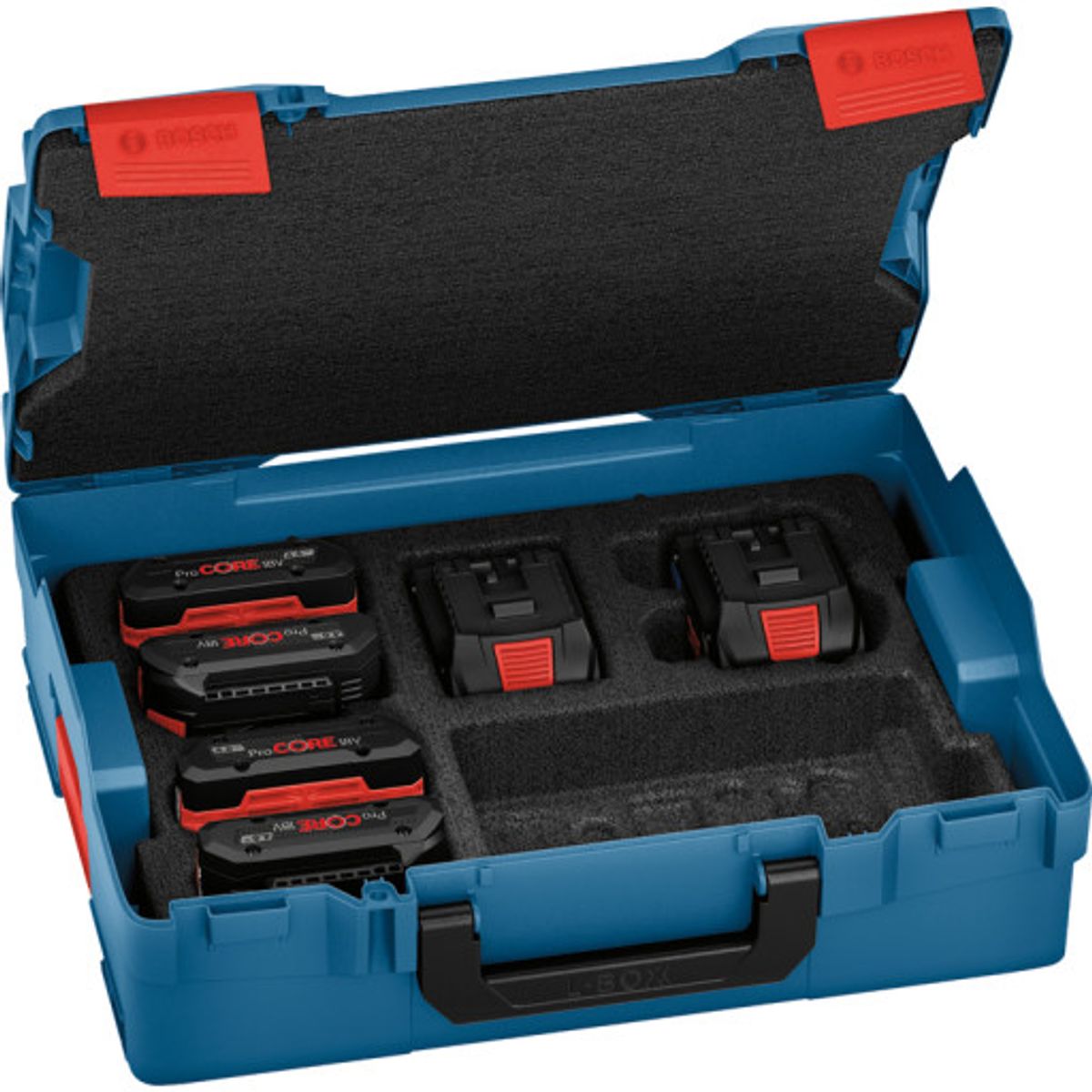 Bosch ProCORE batteripakke 18 V med 4x4,0 Ah og 2x8,0 Ah, L-Boxx