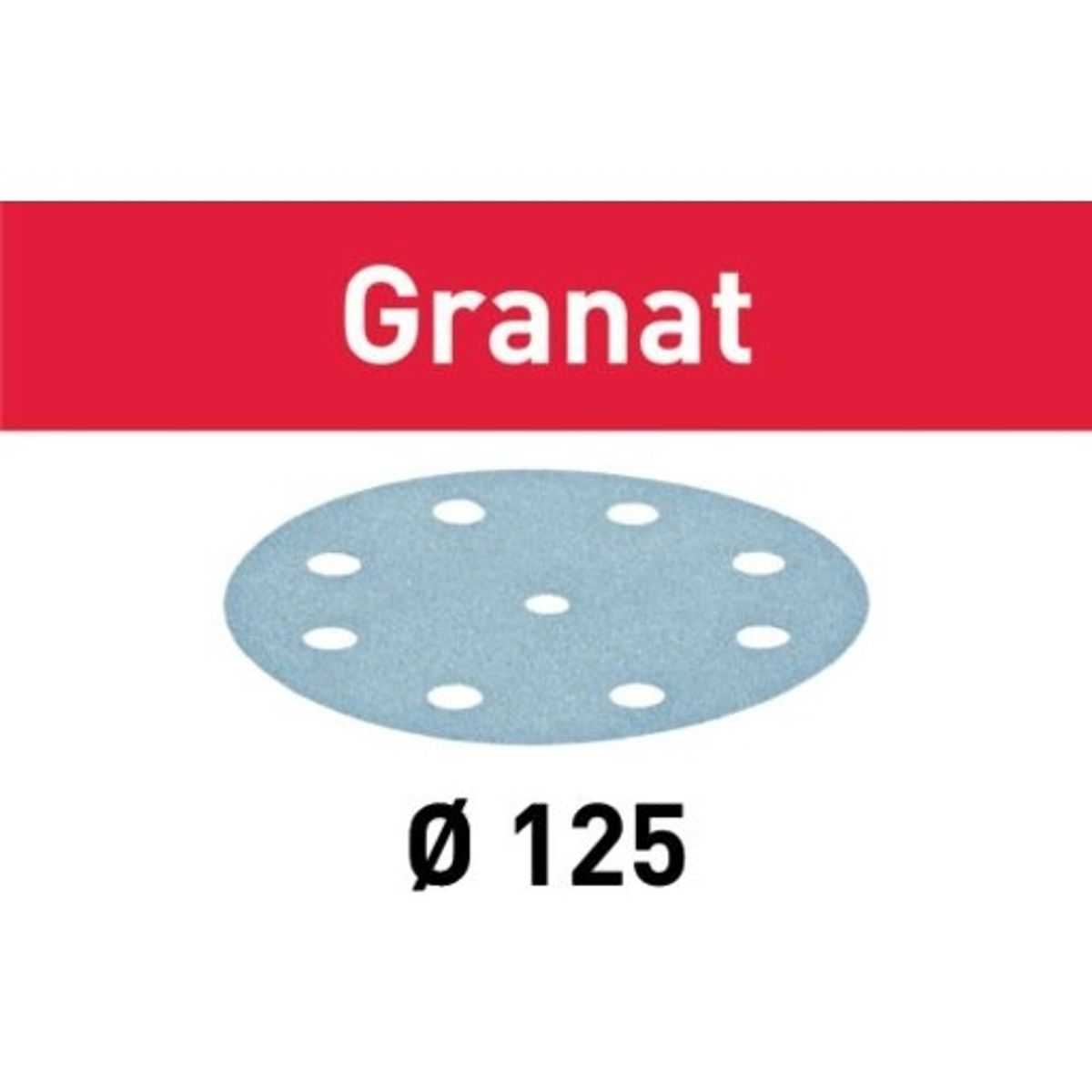 5 stk Slibepapir Granat STF D125/8, P80, 10 stk.