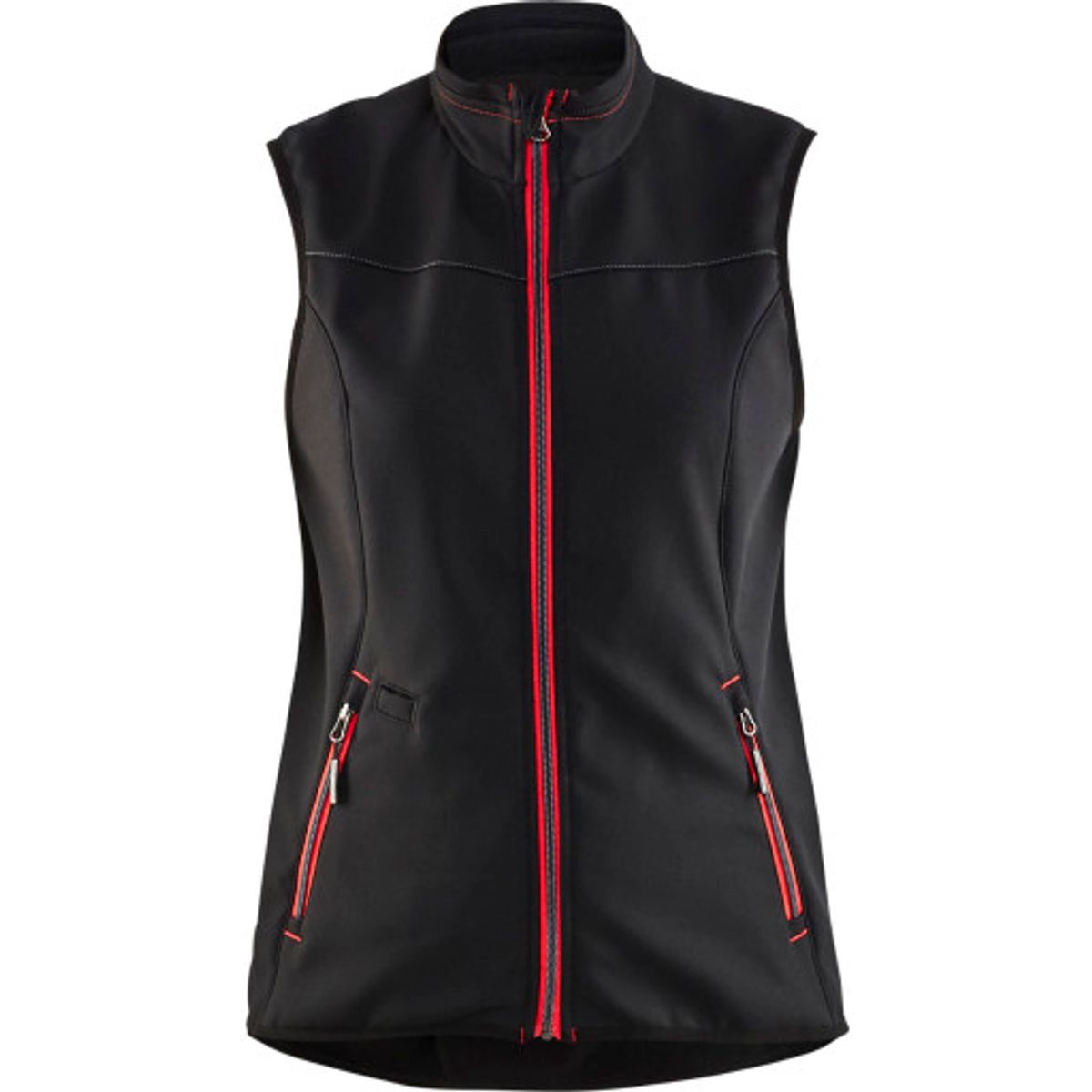 DAME Softshell Vest Sort/Rød S