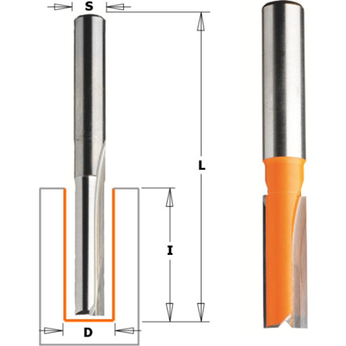 Notfræser HM 6x25,4/60 Ø 8