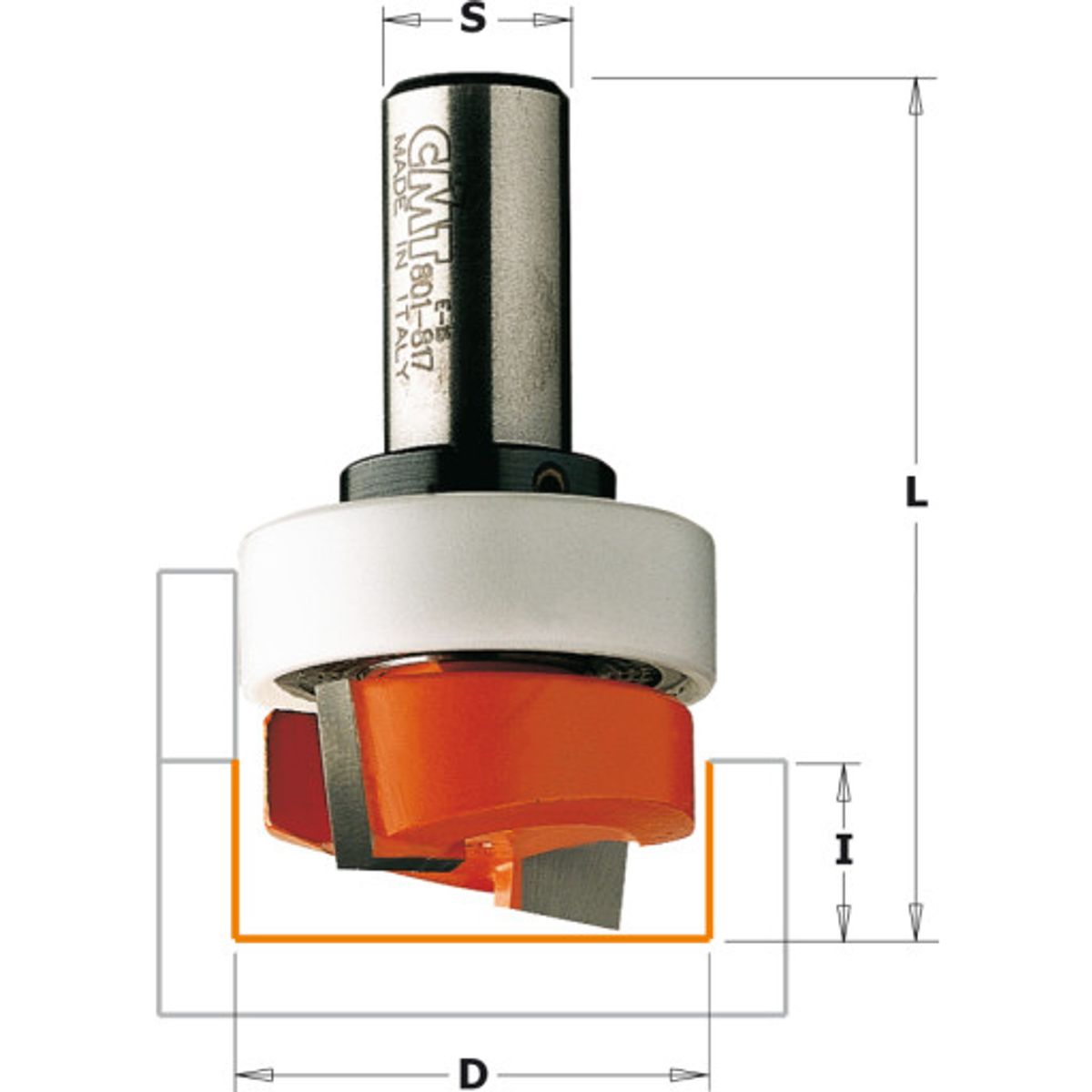 Notfræser HM neg 16,0x8mm