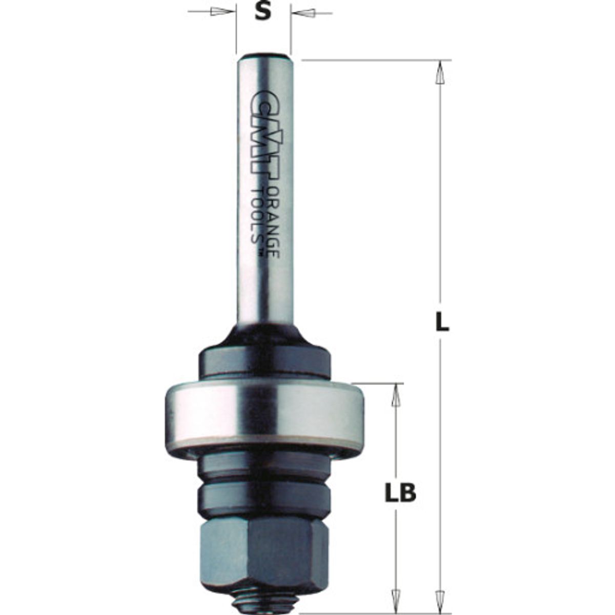 Spindel m/kugleleje Ø8mm skaft