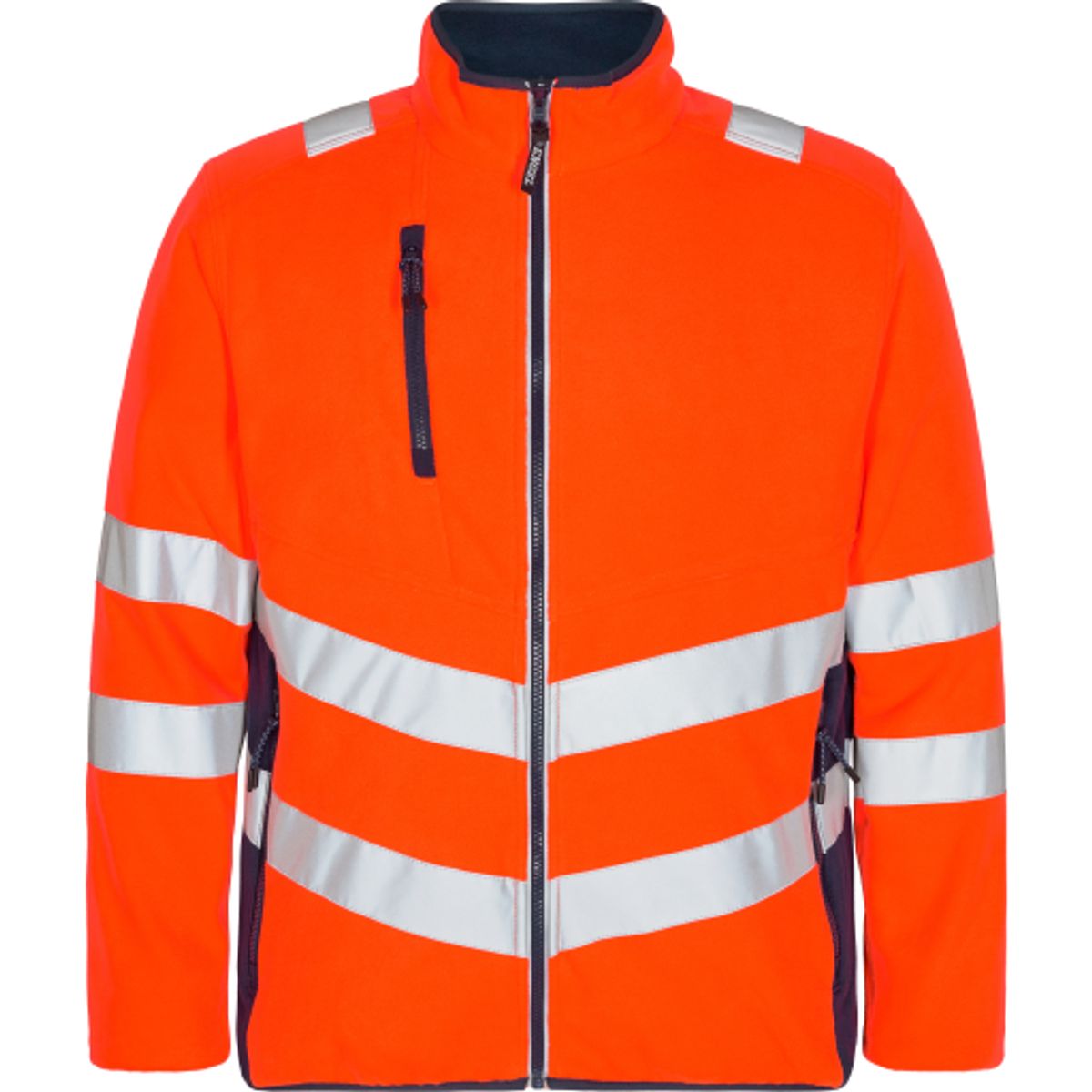 Engel Safety fleecejakke 1192 High-Vis orange/blå kl.2 str. 2XL