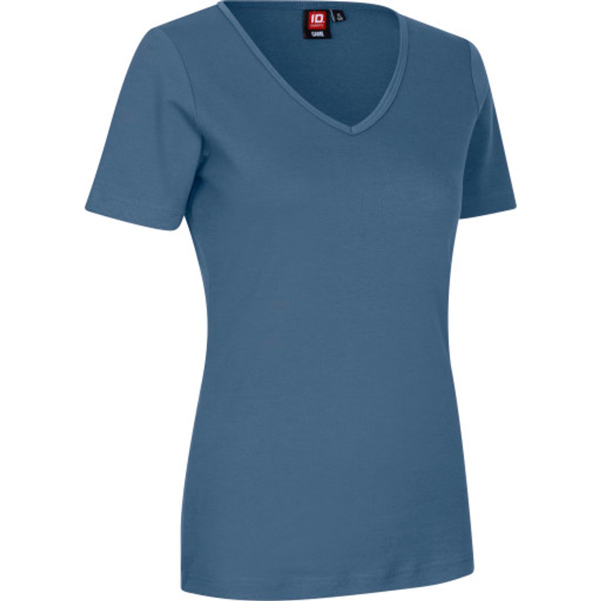 Interlock dame t-shirt v-hals